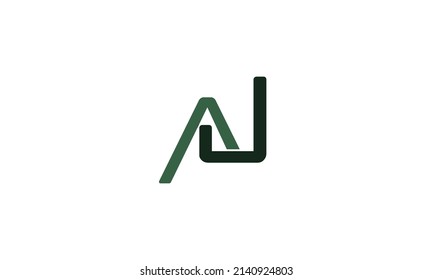 Letras alfabéticas Iniciales Logotipo Monograma AJ, JA, A y J