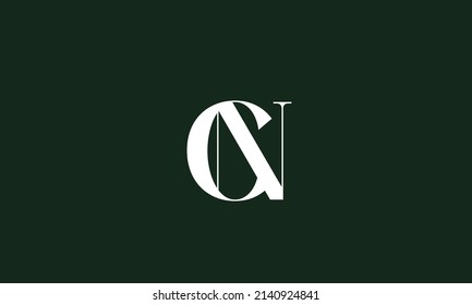 Letras alfabéticas Iniciales Logotipo de monograma CN, NC, C y N
