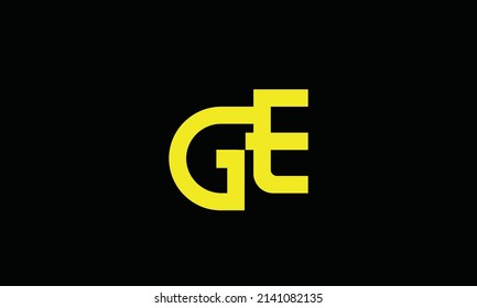Alphabet letters Initials Monogram logo GE, EG, G and E