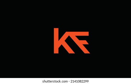 Alphabet letters Initials Monogram logo KF, FK, K and F