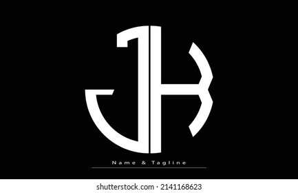 Alphabet letters Initials Monogram logo JK , KJ