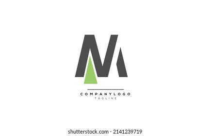 Alphabet letters Initials Monogram logo AM, AM INITIAL, AM letter