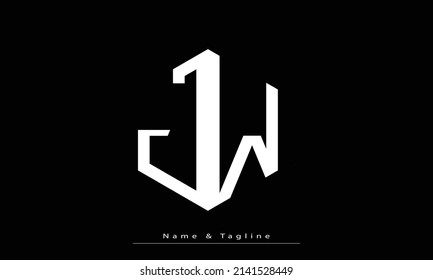 Alphabet letters Initials Monogram logo JW , WJ