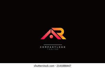 Alphabet letters Initial Monogram logo AR, AR INITIAL, AR letter