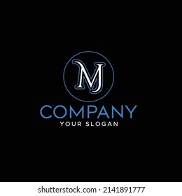 Alphabet letters Initials Monogram logo MJ, MJ logo with classic modern style for a personal brand, MJ logo combination design suitable for a company - Vector