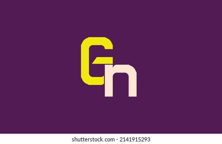 Alphabet letters Initials Monogram logo GN, NG, G and N