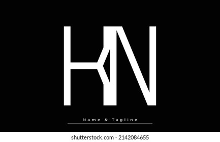 Alphabet letters Initials Monogram logo KN , NK