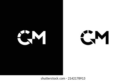 Alphabet letters Initials Monogram logo CM, GM