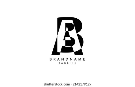 Alphabet letters Initials Monogram logo AB,AB INITIAL, AB letter , A and B