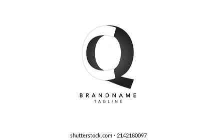 Alphabet letters Initials Monogram logo Q,Q INITIAL, Q letter 
