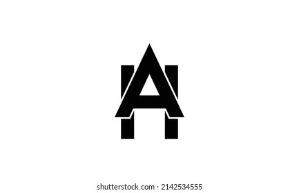 Alphabet letters Initial Monogram Logo HA, AH, H und A