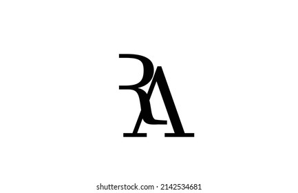 Alphabet letters Initial Monogram Logo RA, AR, R und A