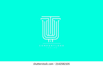 Alphabet letters Initials Monogram logo UT, UT INITIAL, UT letter