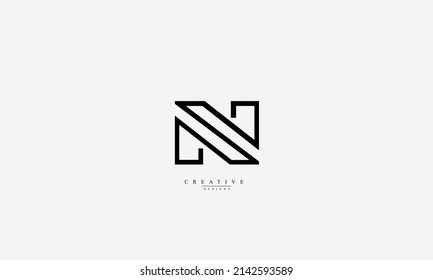 Alphabet letters Initials Monogram logo N NN