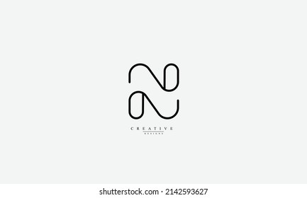 Alphabet letters Initials Monogram logo N NN