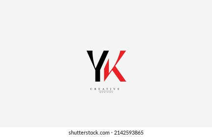 Alphabet letters Initials Monogram logo YK KY Y K