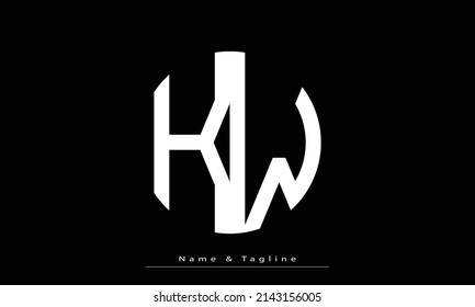 Alphabet letters Initials Monogram logo KW , WK