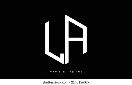 Letras alfabéticas Iniciales Monograma LA , AL