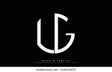 Alphabet letters Initials Monogram logo LG , GL