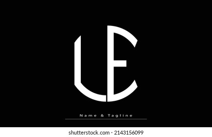 Alphabet letters Initials Monogram logo LE , EL