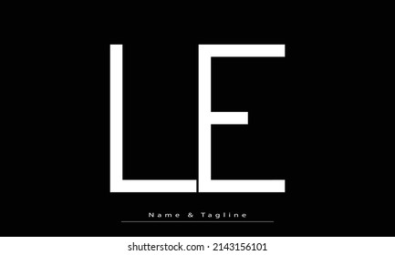 Alphabet letters Initials Monogram logo LE , EL