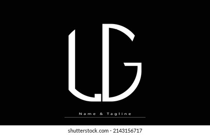 Alphabet letters Initials Monogram logo LG , GL