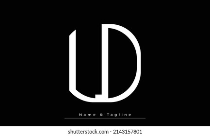 Letras alfabéticas Iniciales Monograma LD , DL