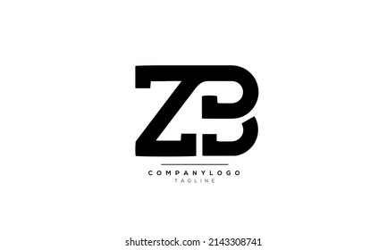 Alphabet letters Initials Monogram logo ZB, ZB INITIAL, ZB letter