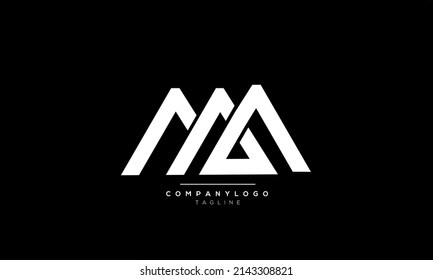 Alphabet letters Initials Monogram logo MA, MA INITIAL, MA letter