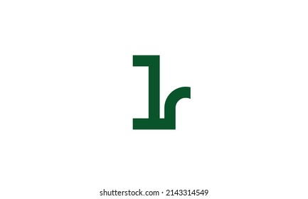 Letras alfabéticas Iniciales Logotipo Monograma IR, RI, I y R