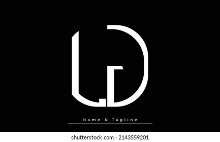 Alphabet letters Initial Monogram Logo LJ, JL