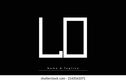 Alphabet letters Initials Monogram logo LO , OL