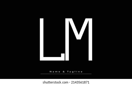 Alphabet letters Initials Monogram logo LM , ML