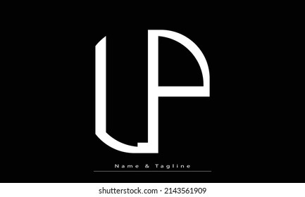 Alphabet letters Initials Monogram logo LP , PL