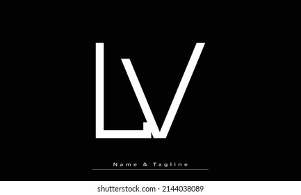 Alphabet letters Initials Monogram logo LV , VL
