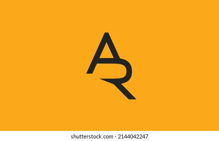 Alphabet letters Initials Monogram logo AR, RA, A and R