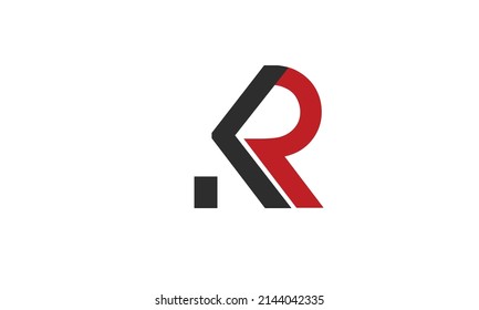 Alphabet letters Initials Monogram logo KR, RK, K and R