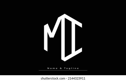 Alphabet letters Initials Monogram logo MI , IM