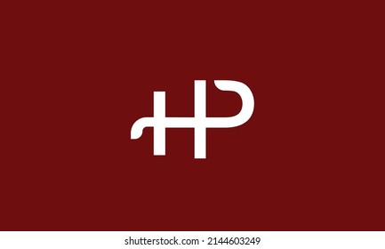 Alphabet letters Initials Monogram logo HP, PH, H and P