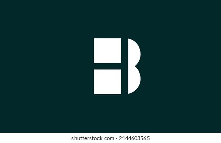Letras alfabéticas Iniciales Logotipo Monograma HB, BH, H y B