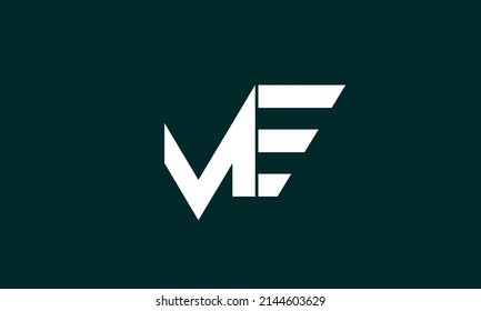 Alphabet letters Initials Monogram logo ME, EM, M and E