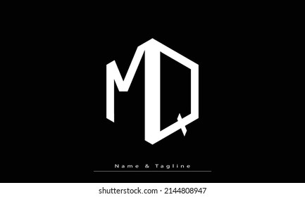 Letras alfabéticas Iniciales Monograma MQ , QM
