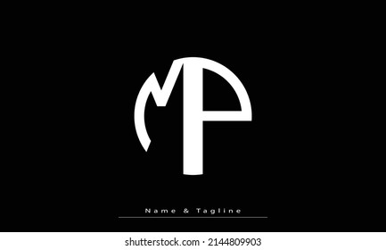 Alphabet letters Initials Monogram logo MP , PM