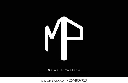 Alphabet letters Initials Monogram logo MP , PM