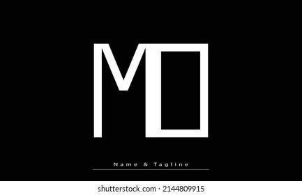 Alphabet letters Initials Monogram logo MO , OM