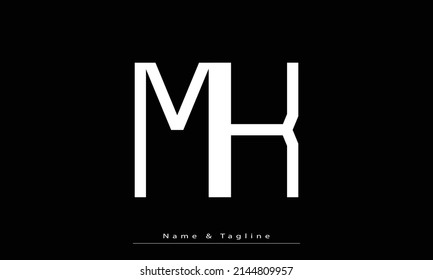 Alphabet letters Initial Monogram Logo MK, KM