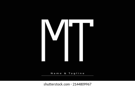 Alphabet Letters Initials Monogram Logo Mt Stock Vector (Royalty Free ...