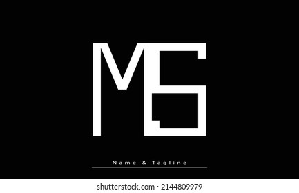 Alphabet letters Initials Monogram logo MS , SM