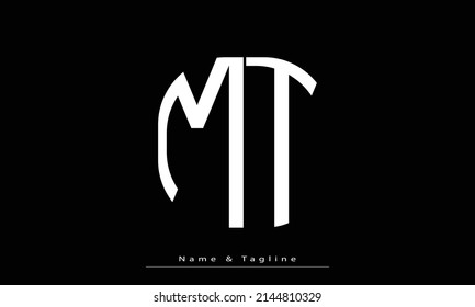 Alphabet Letters Initials Monogram Logo Mt Stock Vector (Royalty Free ...