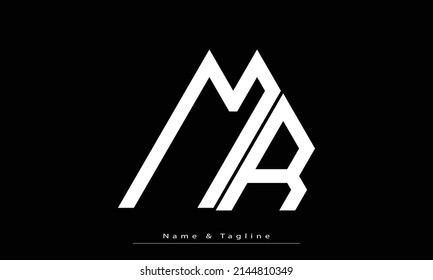 Alphabet letters Initials Monogram logo MR , RM
